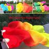 1.5M Colorful Synthetic Fiber Dance Silk Veils Fan Performance Props Bamboo Folding Fans Handmade