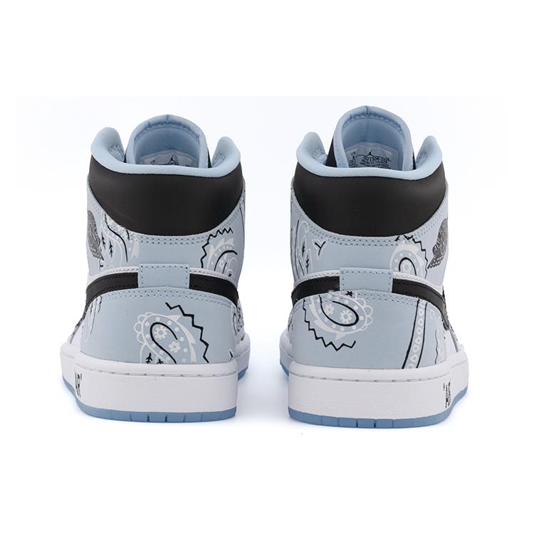 Jordan Кроссовки Air Jordan 1 Mid Skateboard Мужские Черно-Бело-Синие DV1308-104(Команда-А)-Случайные упаковочные пакеты