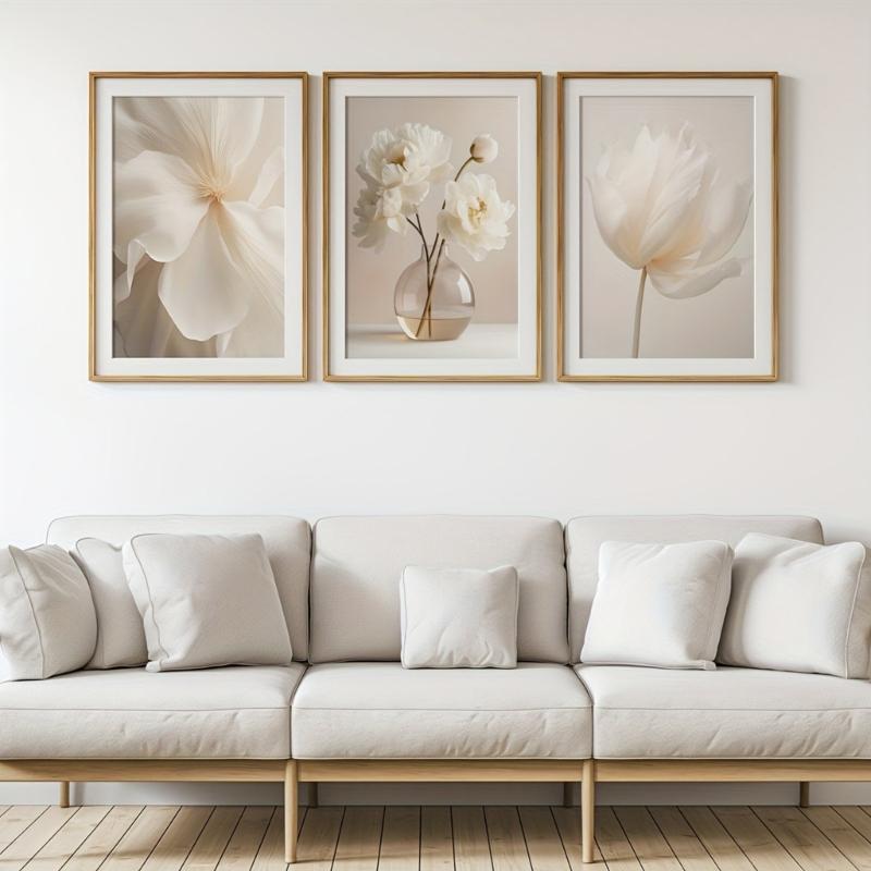 Wall Art Canvas Painting Flowers Picture Poster Unframed Ready to Hangs for Living Room Bedroom Home Decorations Gift