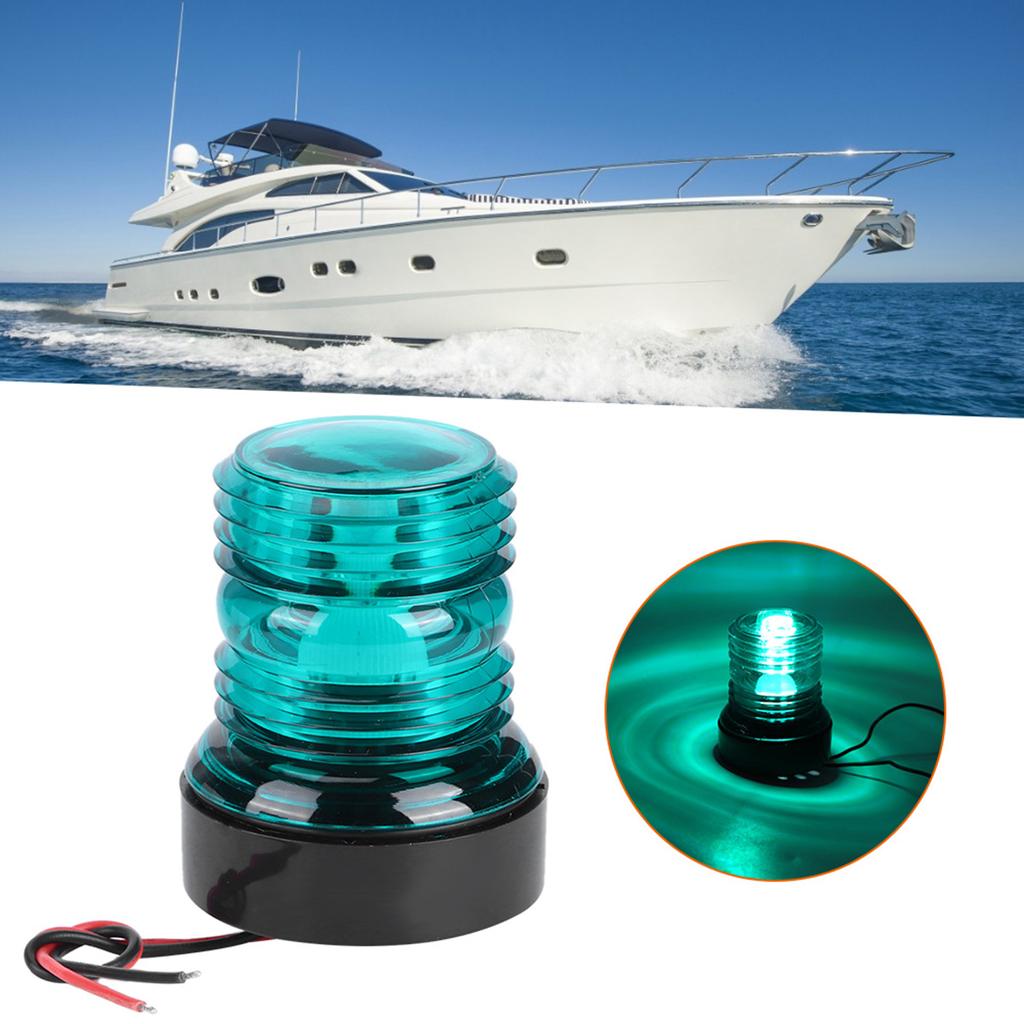 12V LED Navigation Light Waterproof Marine Boat Yacht All Round Anchor Lamp Green Shell