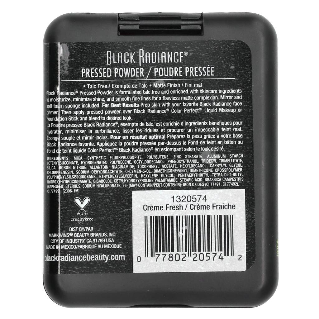 Black Radiance Прессованная пудра, 1320574 Creme Fresh, 0,16 унции (4,7 г)