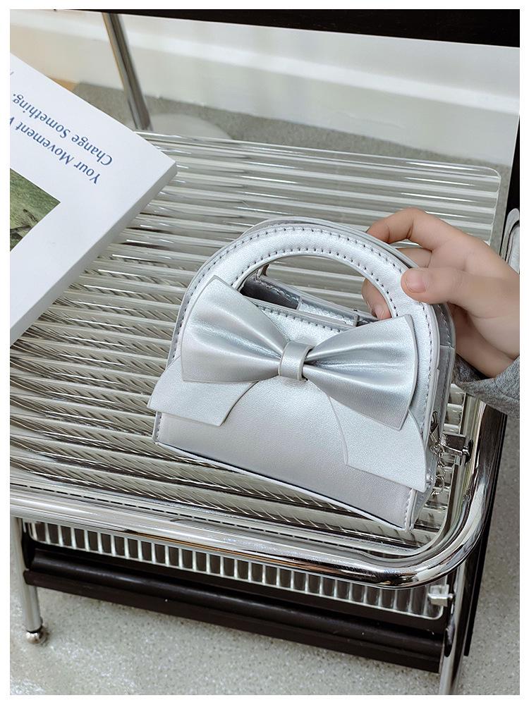 Girls' Cute Bowknot Crossbody Bag: Trendy Handbag for Kindergarten & Elementary School Students