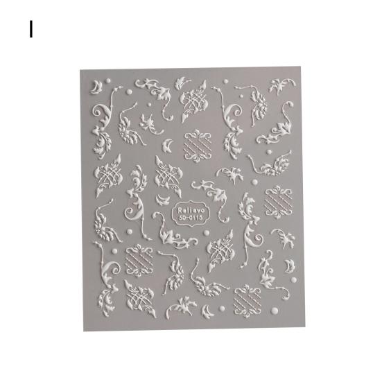 Yousheng Nail Art Наклейка Самоклеящаяся 5D Рельефная 3D Эффекты Невыцветающая DIY Японский Стиль Цветочный Узор Маникюрные Наклейки Поставка Маникюрного Салона