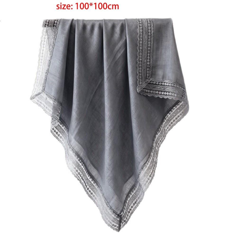 Fashion 100*100cm Square Scarf Solid Color Luxury Wraps Soft Sun-Protection Foulard Oversides Beach