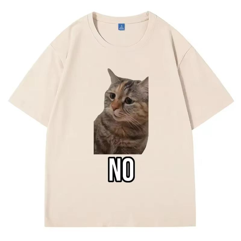 Футболки с принтом Talking Cat Meme, мужская одежда, модные футболки, повседневная футболка большого размера с коротким рукавом, мужская уличная одежда