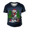 4-15 Years Old Christmas T Shirts Comfortable Polyester Boys Children Long Sleeve T-Shirt Cartoon 3D Printed T Shirt Kids Clothing