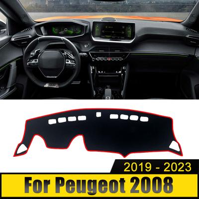 Автомобильные аксессуары для Peugeot 2008 E2008 GT Line 2019 2020 2024 2024 2024 Чехол на приборную панель, защищающий от света, солнцезащитный козырек, анти-УФ-коврик