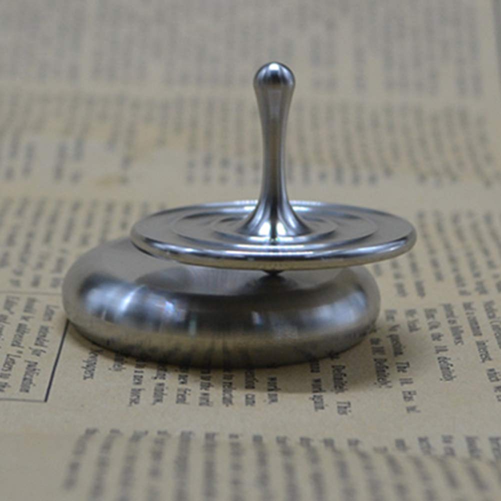 Sanwer Metal Water Droplet Desktop Toy with Spinning Rotating Magnetic Spinning Desktop Droplet Spinner Hand Twist Tabletop Base Gyro, Base, Top, Toy,