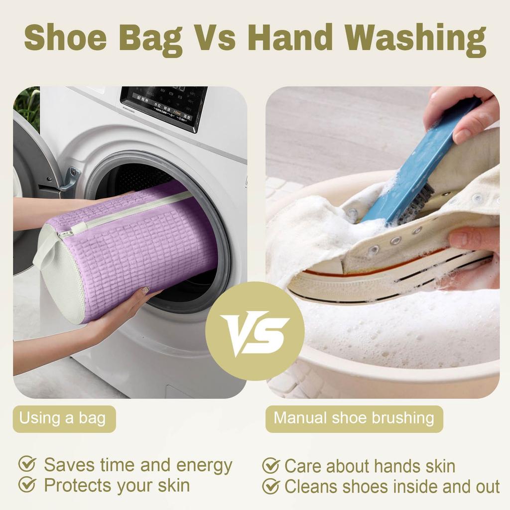 Сумка для стирки обуви Защита для обуви для стирки Пушистые волокна Полиэстер Экологичный Защита от деформации Органайзер для обуви и одежды