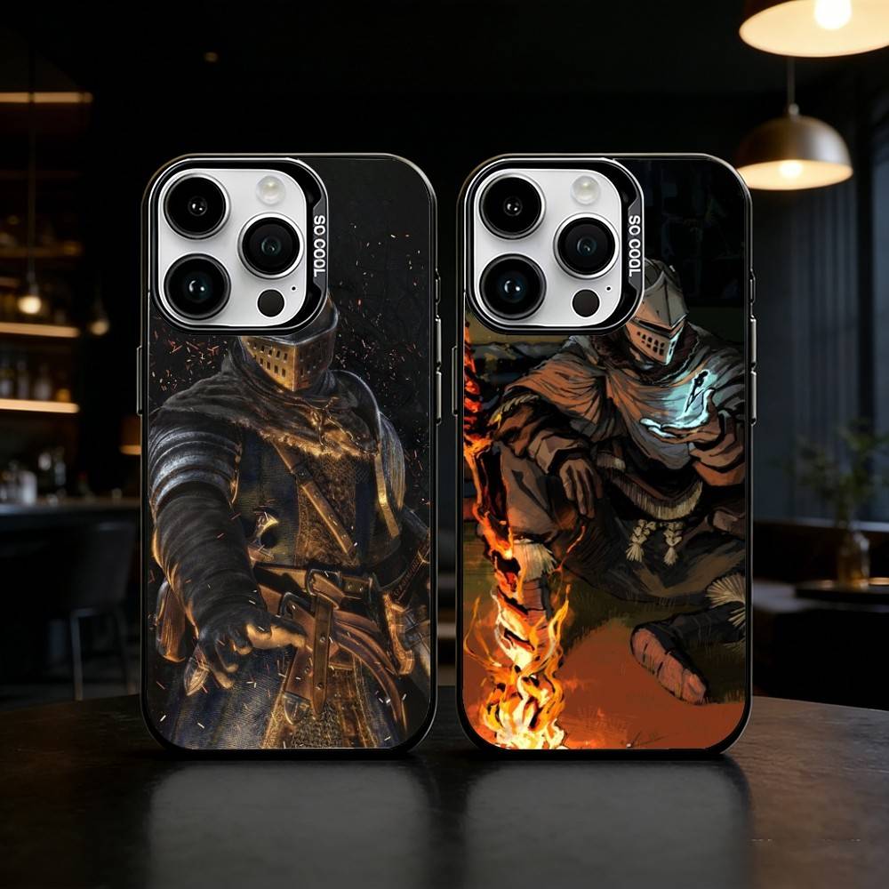 Чехол для телефона D-Dark S-Souls Game Цвет Серебристый Корпус Для IPhone 17 16 15 14 13 12 11 Pro Max Plus