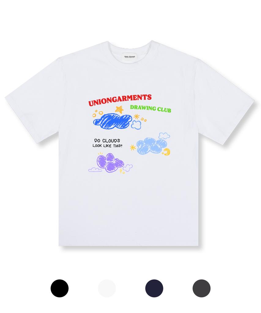 UNION GARMENTS Облачная оверсайз футболка с коротким рукавом 4 цвета