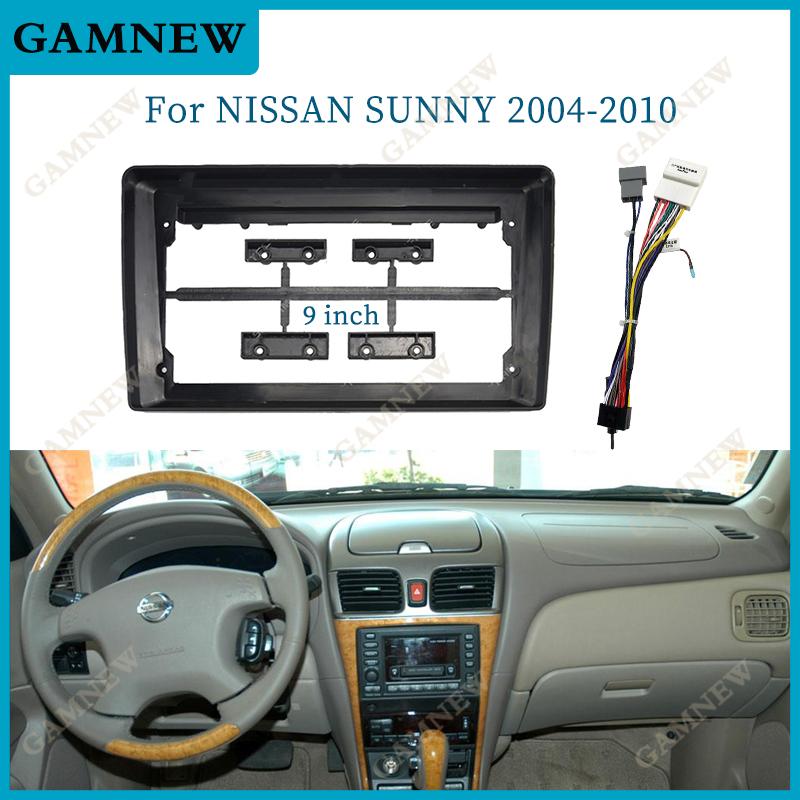 9 Inch Car Frame Fascia Adapter Android Audio Dash Fitting Panel Kit For Nissan Sunny 2004-2010