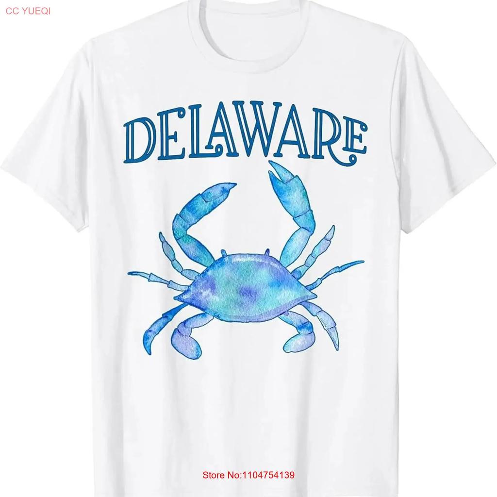 Delawares Beautiful Blue Crab Delaware T Shirt vintage Washed Soft Stylish Comfortable homme graphic Stretched Versatile