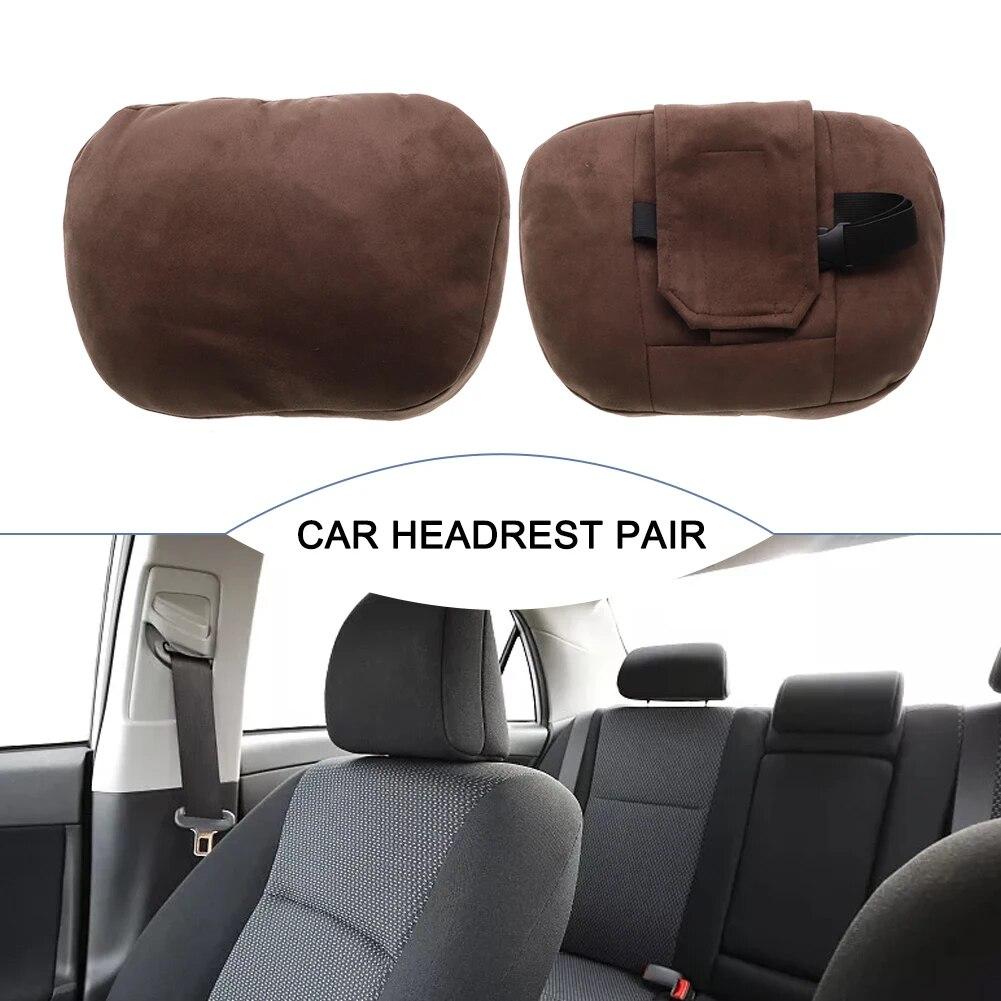 1Pair Car Headrest Maybach Design S Class Ultra Soft Pillow For Mercedes Benz Head Back Cushion Adjustable Car Neck Rest