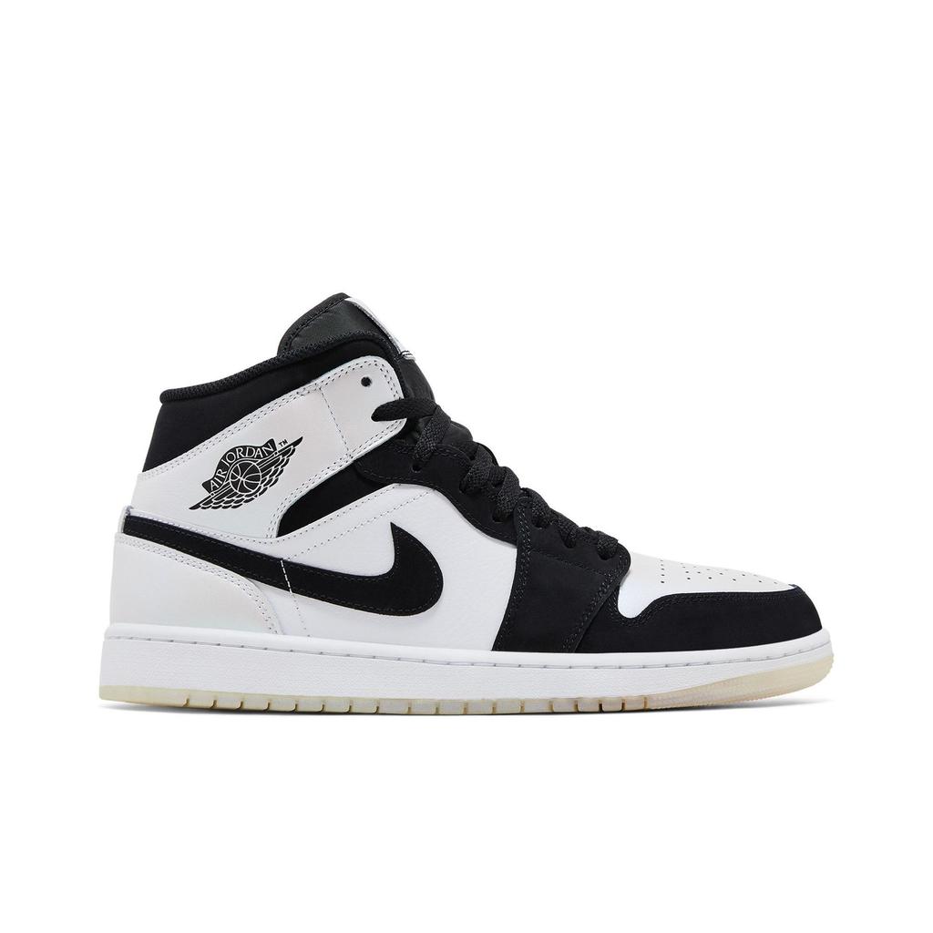 Air Jordan 1 Mid SE 'Diamond' (Unisex) White / Black / Multi-Color Vintage Basketball Shoes DH6933 100
