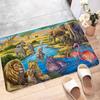 Cartoon animal world Door Mat Washable Non-Slip Living Room Sofa Chairs Area Mat Kitchen Toilet Rug