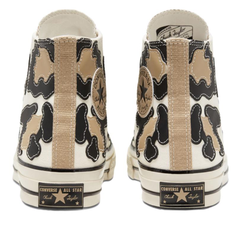 Converse Chuck Taylor All Star 1970-х годов "Hacked Archive" Принт коровы Высокие эспадрильи Унисекс Белый Коричневый
