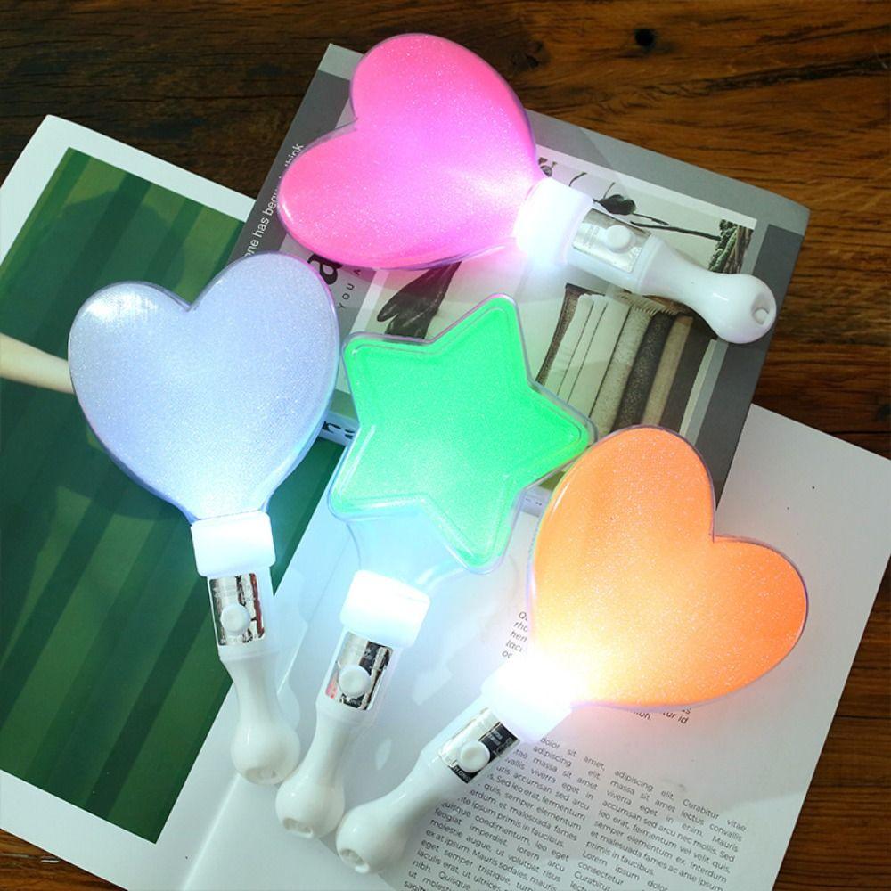 Star Heart LED Glow Stick Mini Concert Light Stick LED Glow Luminous Stick Music Festival