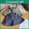 Korean Sweet Cute Blue Check Fisherman Hat For Summer Sun Protection