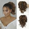 Claw Clip In Ponytail Hair Extensions Short Curly Ponytail Natural Wavy Synthetic Hairpiece For Women Daily Use Ponytail Wig