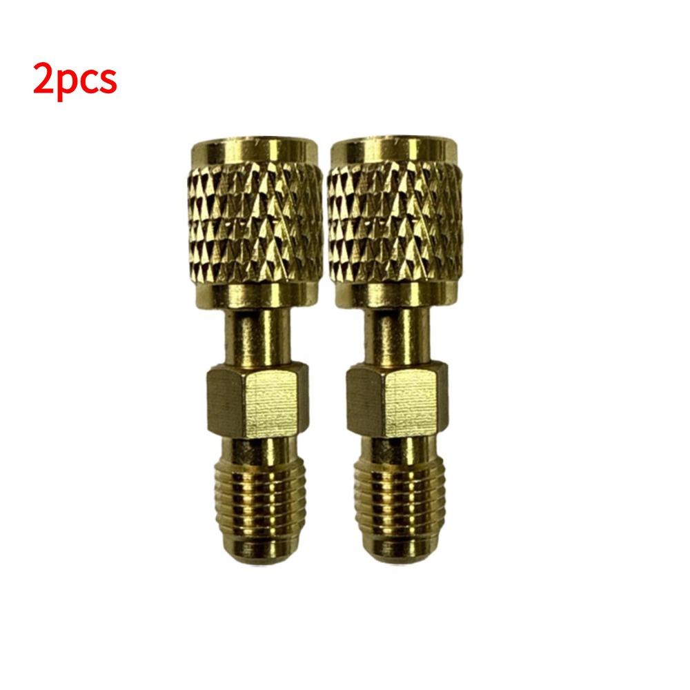 Мини-адаптер из латуни для хладагента R32 R454B, 1/4" внутренняя резьба на 1/4" наружную, прочный адаптер с резьбой R32, быстроразъемные соединения для разъема R32/R454B
