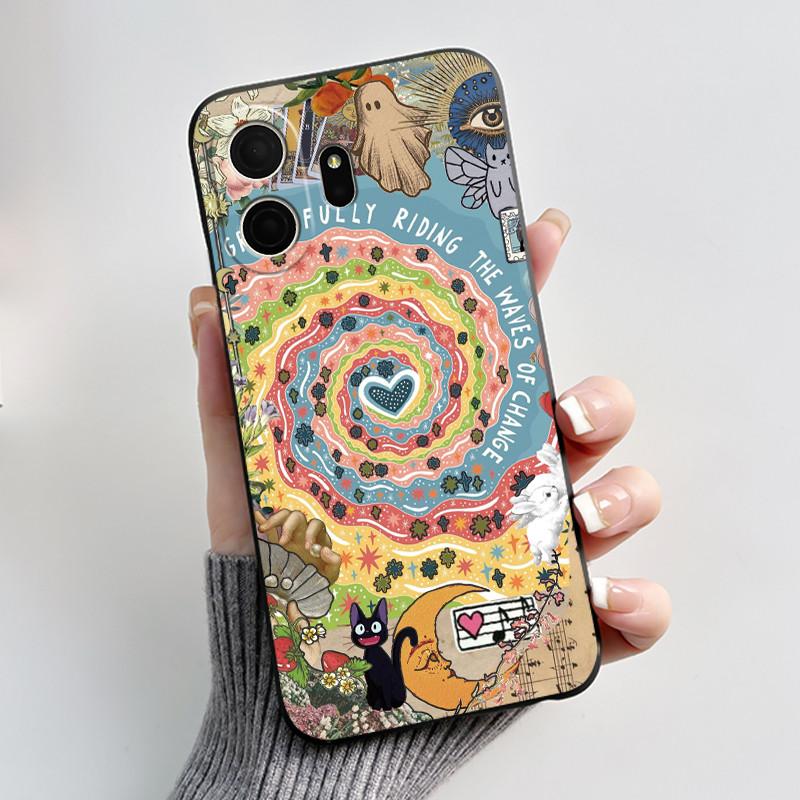 Милый Чехол Для TCL NxtPaper 70 Pro Чехол Обложка Печатный Корпус Защитная Крышка Мягкий Силикон Мультяшный Корпус Телефона Funda