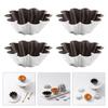 4Pcs Eggs Tart Molds Aluminium Small Tart Pans Small Cupcakes Cake Muffins Cookie Molds Bakings Cups for Bakings