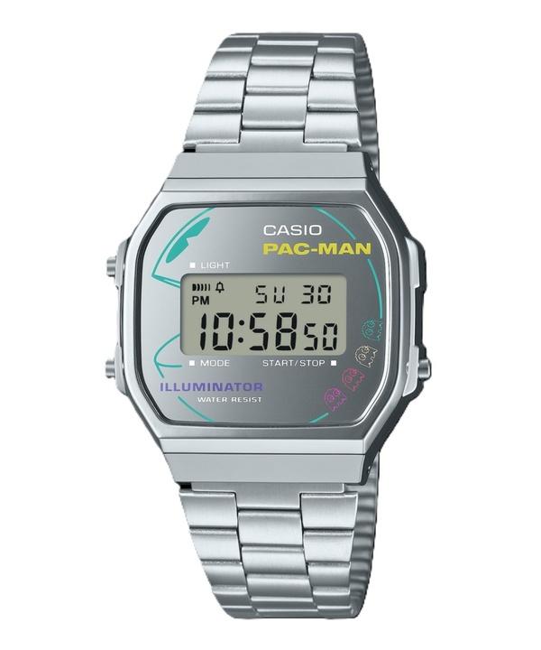 Casio Винтажные цифровые кварцевые часы PAC-MAN Collaboration A168WEPC-7A Unisex