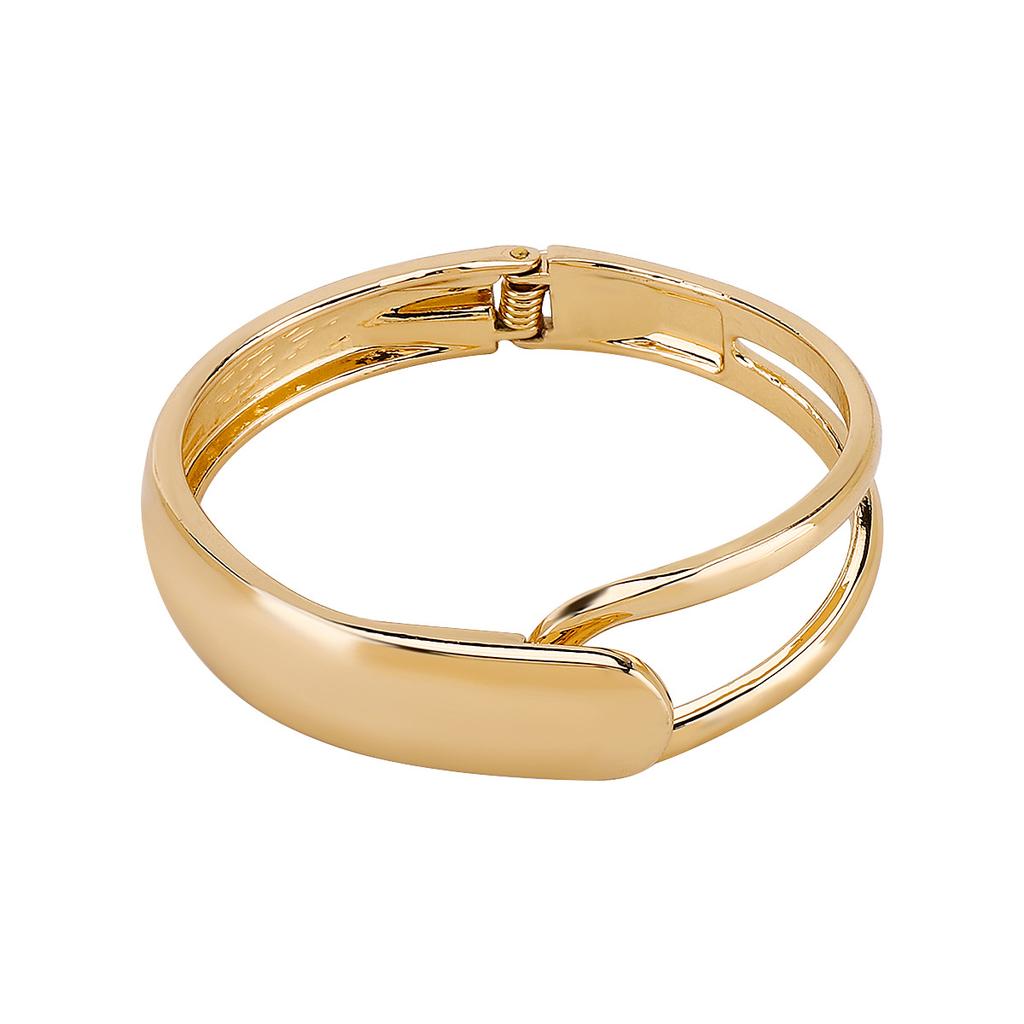 DIEZI Преувеличенные Простые Геометрические Манжеты Пружинные Браслеты Мода Панк Золотой Серебряный Цвет Тяжелый Металл Браслет Для Женщин Мужчин Ювелирные Изделия