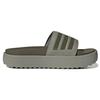 Adidas Adilette Platform Slide Pebble Olive Strata женские кроссовки Green Silver-Pebble HQ6180
