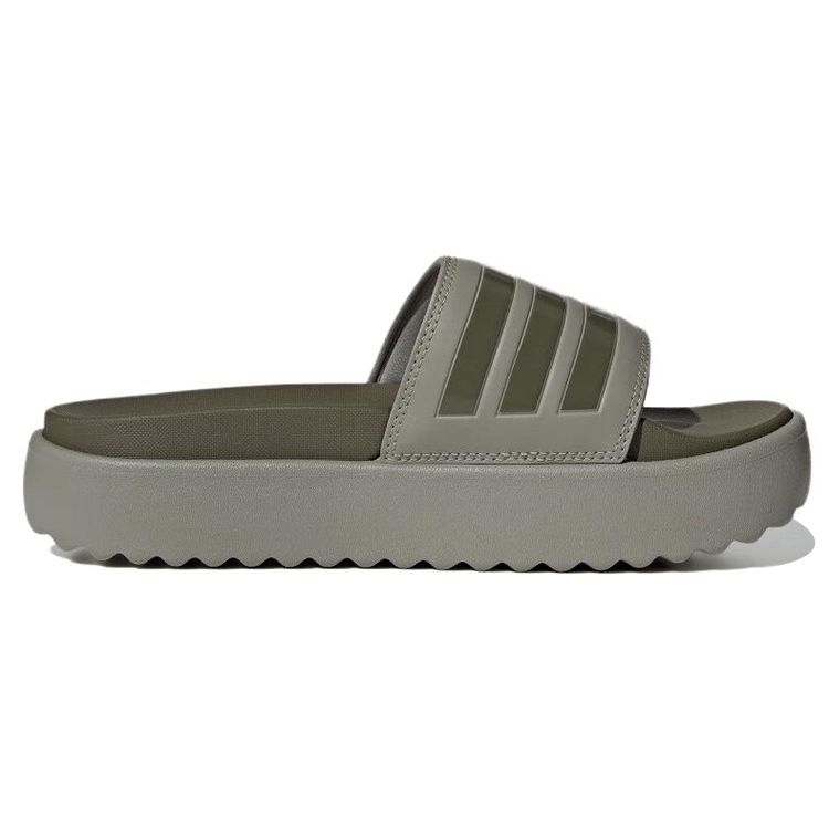 Adidas Adilette Platform Slide Pebble Olive Strata женские кроссовки Green Silver-Pebble HQ6180