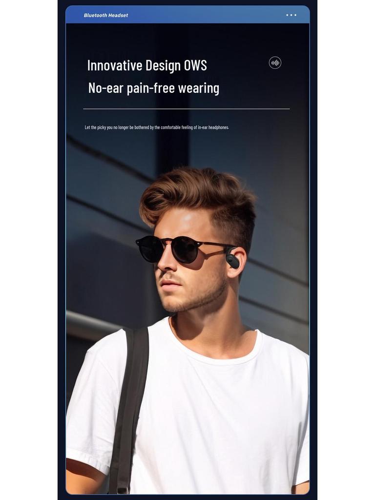 OW S Bluetooth Клипса Мини 5.3 Спортивные Наушники Без Вкладышей