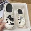 Super thick sweating dog hole shoes women's 2 platform beach shoes to increase the height and cool slippers to wear outside