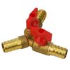 12mm Brass 3 Way Ball Valve Shut Off Valve for Hose Use in For Fuel Air Water Gas Pipe and Aquarium Connection Systems