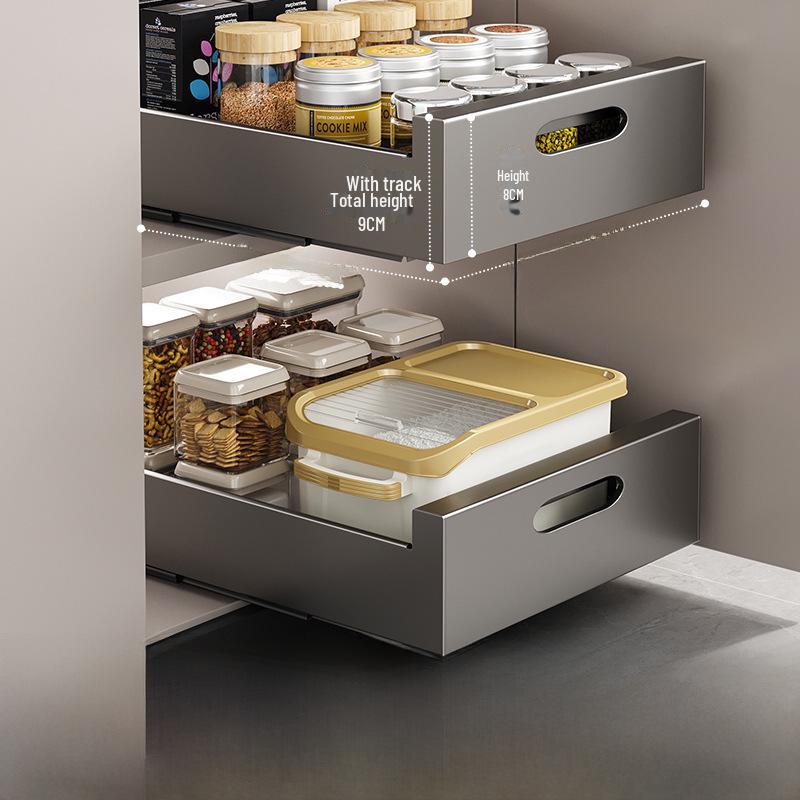Kitchen For Storage Basket Pullout Cabinet Drawer Seasoning Bowls Dishes Undersink Organizer