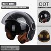 Сертификация DOT Мотоциклетный Casco Go Kart Скутер Мотор-фургон Мотоциклетные шлемы с двумя линзами Винтажные шлемы Four Seasons Racing Half Helmet