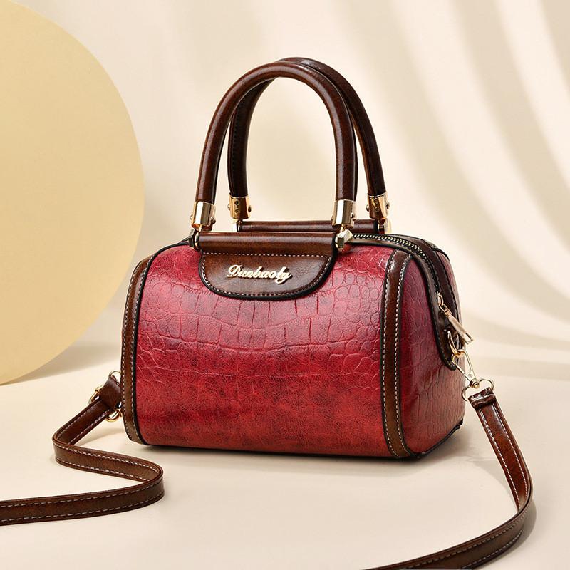 Trendy Fashionable Bucket Bag For Women Stylish Color Block Crossbody Handbag With Comfortable Pu Material