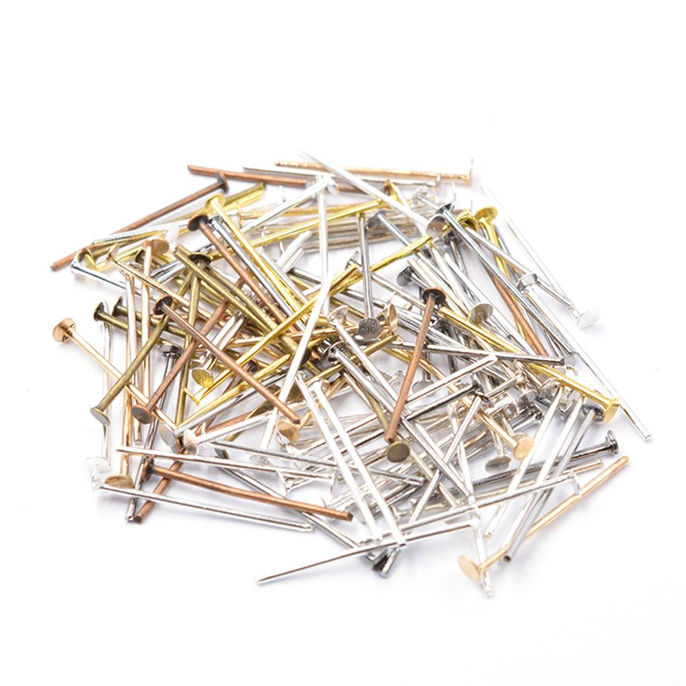 Flat Head Eye Pin Needles Beads Supplies for Jewelry Making Bracelet Accessories Earring Diy