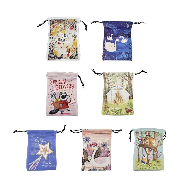 Velvet Birthday Candy Container Bakery Bags Candy Bags Wrapping Gift