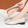 Женская обувь из натуральной кожи Элегантная офисная обувь для леди Женская повседневная обувь на низком каблуке Сандалии на квадратном каблуке Слипоны Женские балетки