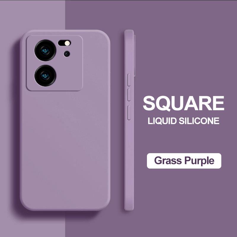 Для Xiaomi 13T Pro Чехол квадратный жидкий силиконовый протектор объектива камеры мягкий чехол для Xiaomi Mi 13t 13 T Mi13T Pro противоударный чехол