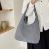 Corduroy Solid Color Women's Tote Bag Simple Casual Large Capacity Designer Handbags For Travel Solid Shopper Bag
