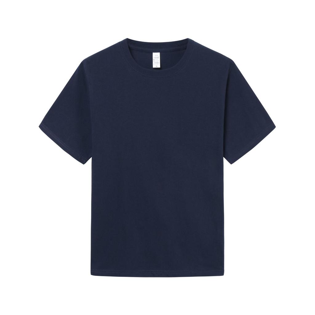 230 г хлопковая пустая футболка для мужчин и женщин, свободная повседневная толстая круглая шея, чистый белый цвет с короткими рукавами