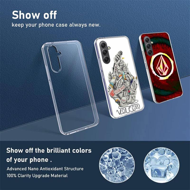 Volcom Logo Phone Case for Samsung A17 A37 A57 A07 A16 A26 A36 A56 A06 A02S A12 A22 A32 A52S A04S A14 A24 A34 A54 A03 A13 A33 A5