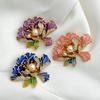 National Style Peony Flower Brooch Women'S Premium Sense Pin Delicate Cheongsam Hanfu Accessories Jacket Coat Corsage Accessories