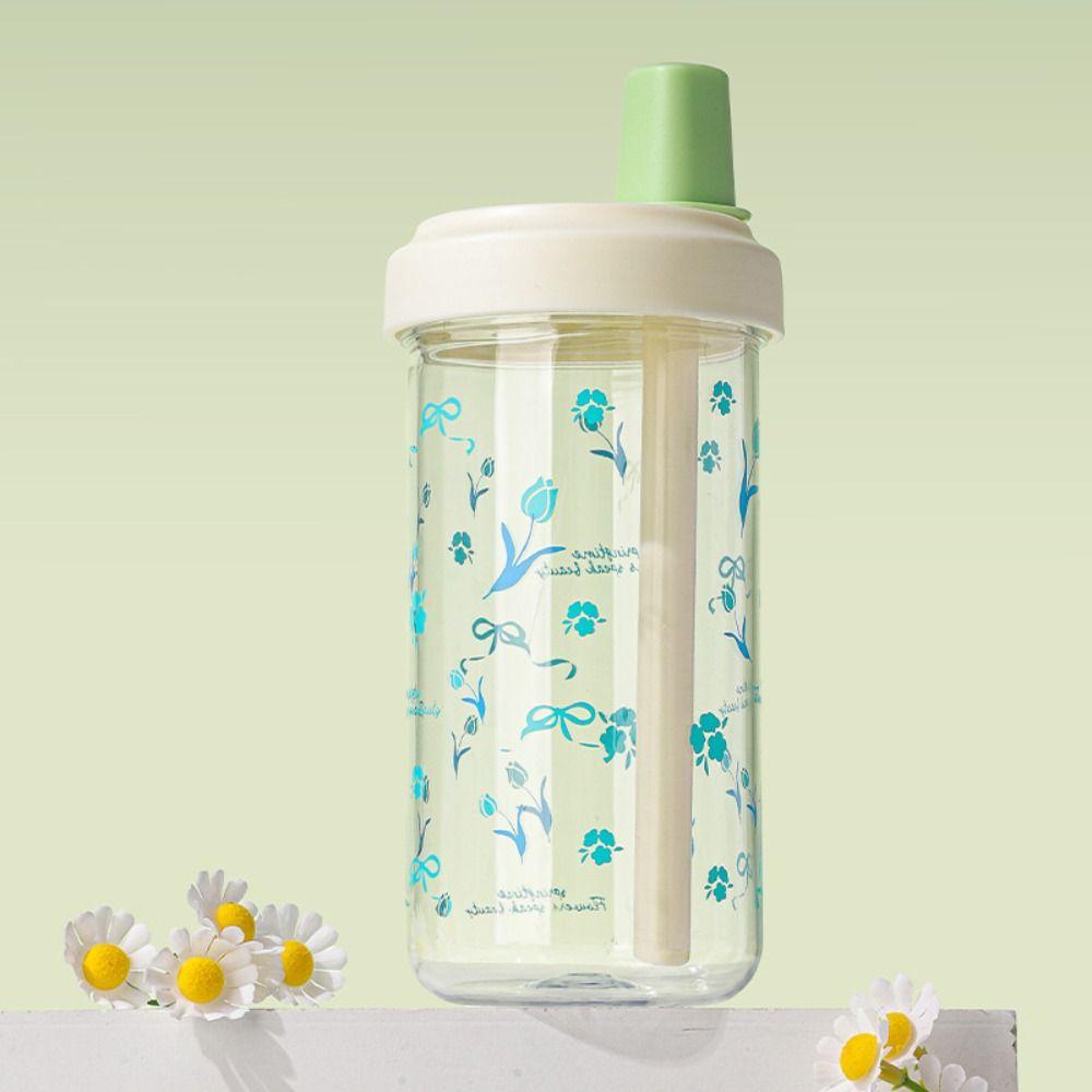 500ml Straw Water Bottle Plastic Milk Tea Drinks Water Cup Fashion Coffee Juice Cups