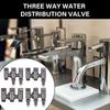 3-ходовые клапаны-переключатели воды Стальные быстросъемные разветвители Универсальные 3-ходовые распределители воды для кухни, ванной комнаты, сада