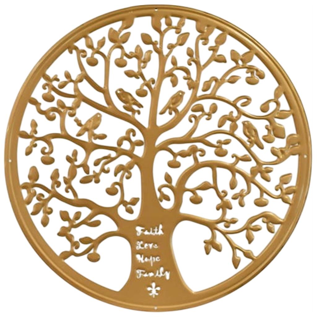 Tree of life - metal wall decoration with inspiring values