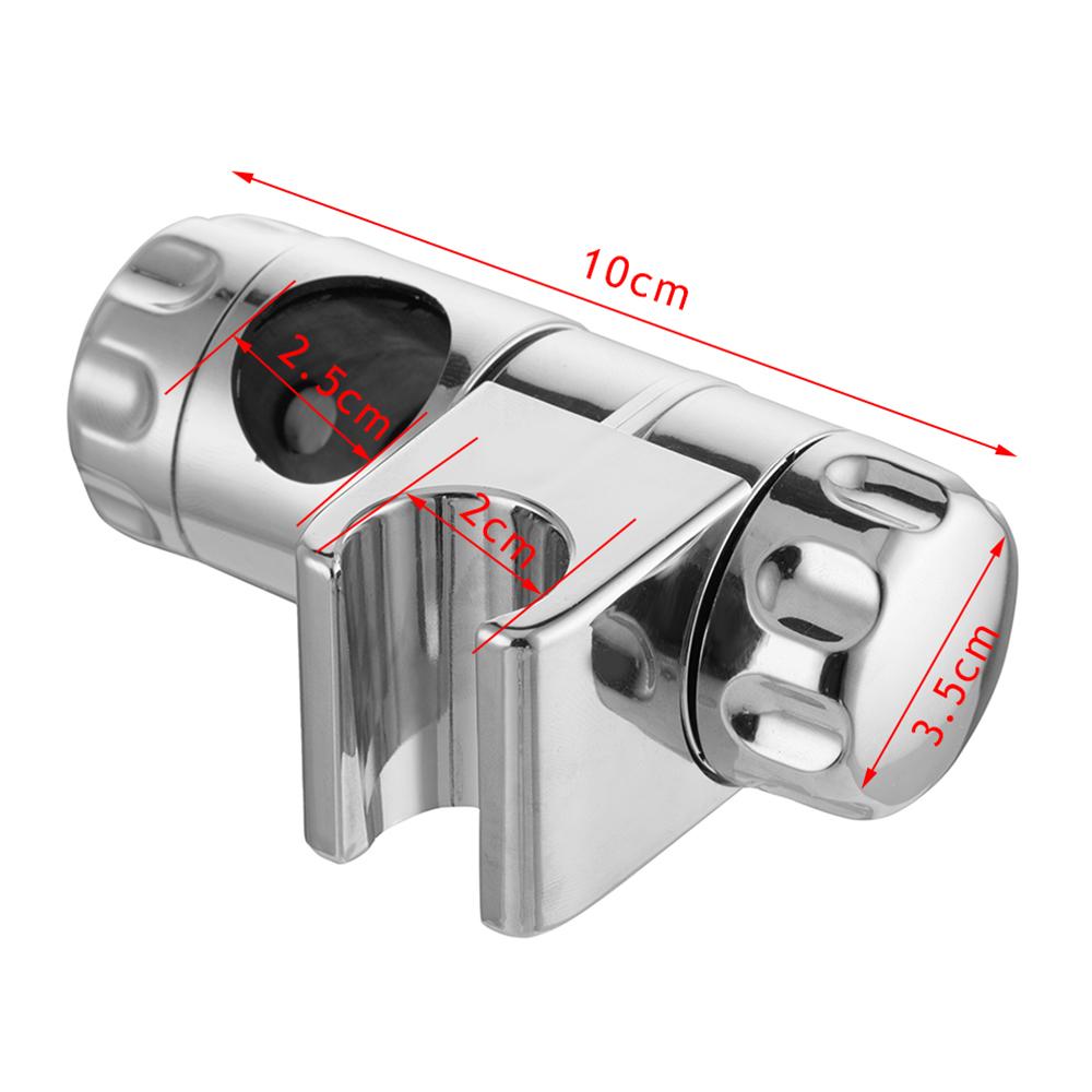 Adjustable Shower Head Holder 20-25MM O.D. Rail Head Bracket for Slide Bar Clamp Bath Replacement 360 Rotation Sprayer Holder