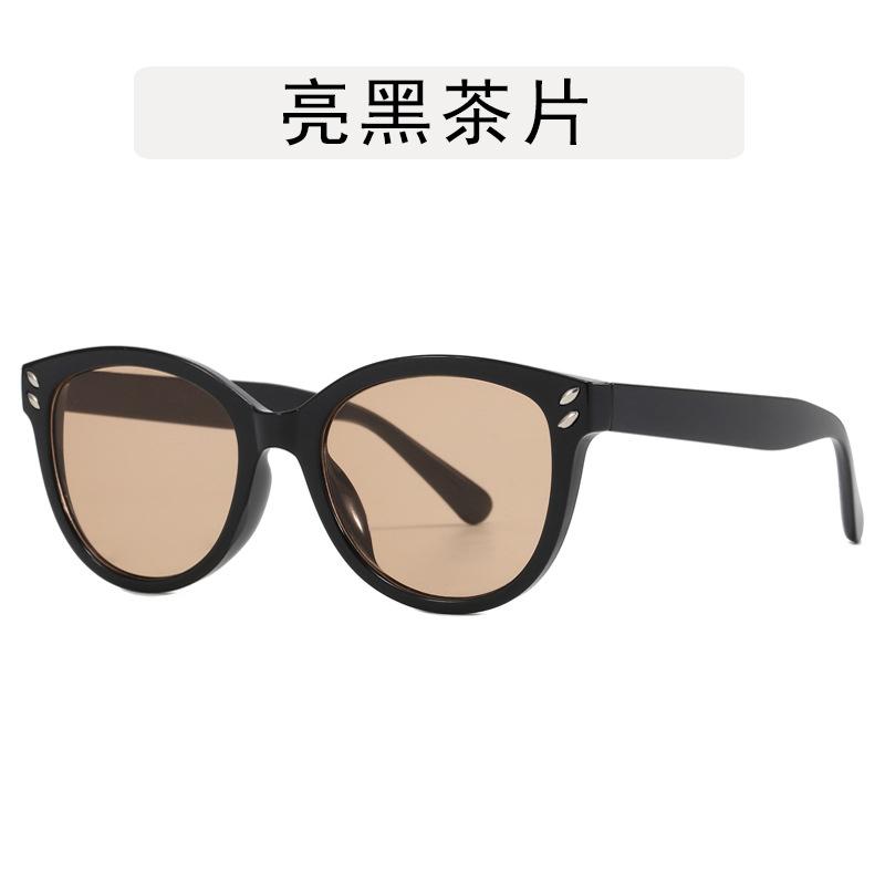 Женские очки в корейском стиле, украшенные заклепками, круглой формы, мужская оправа для очков, винтажные очки для компьютера, блокирующие синий свет